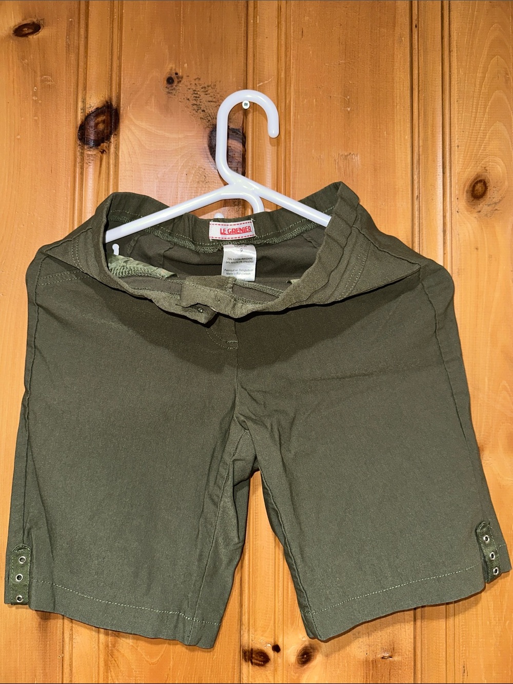 Le Grenier Olive Green Women's Bermuda Shorts